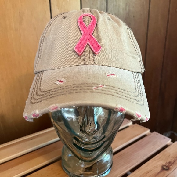 Breast Cancer Awareness Pink Ribbon Cap - Picture 4 of 14